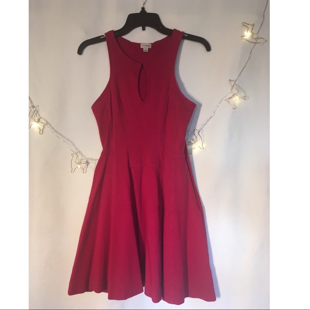 Cremieux XS Red Keyhole Dress